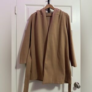 Women’s mid length hooded trench coat